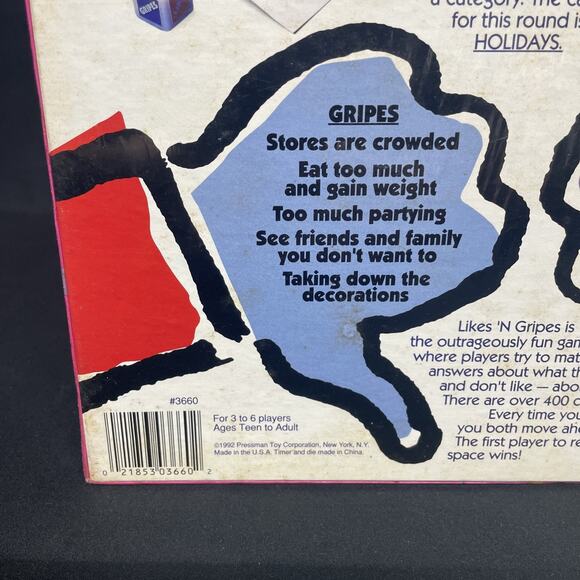 Likes N Gripes Vintage 90s Board Game Everyone's Got 'Em! New Sealed Teen-Adult - Picture 10 of 12